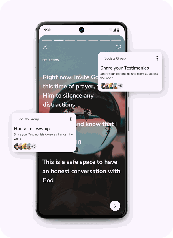InterChat guided prayer screen inviting you into a time of prayer